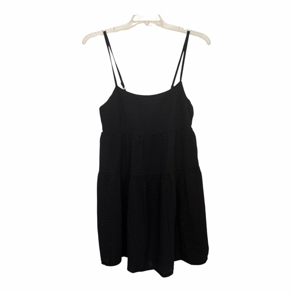 SO Dresses & Skirts - SO Black Tiered Mini Dress with Spaghetti Straps